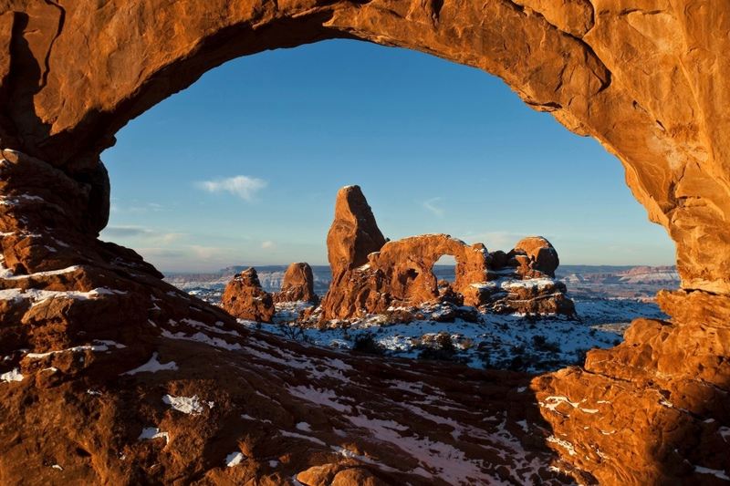 Encuadre natural, parque nacional de los arcos, Utah