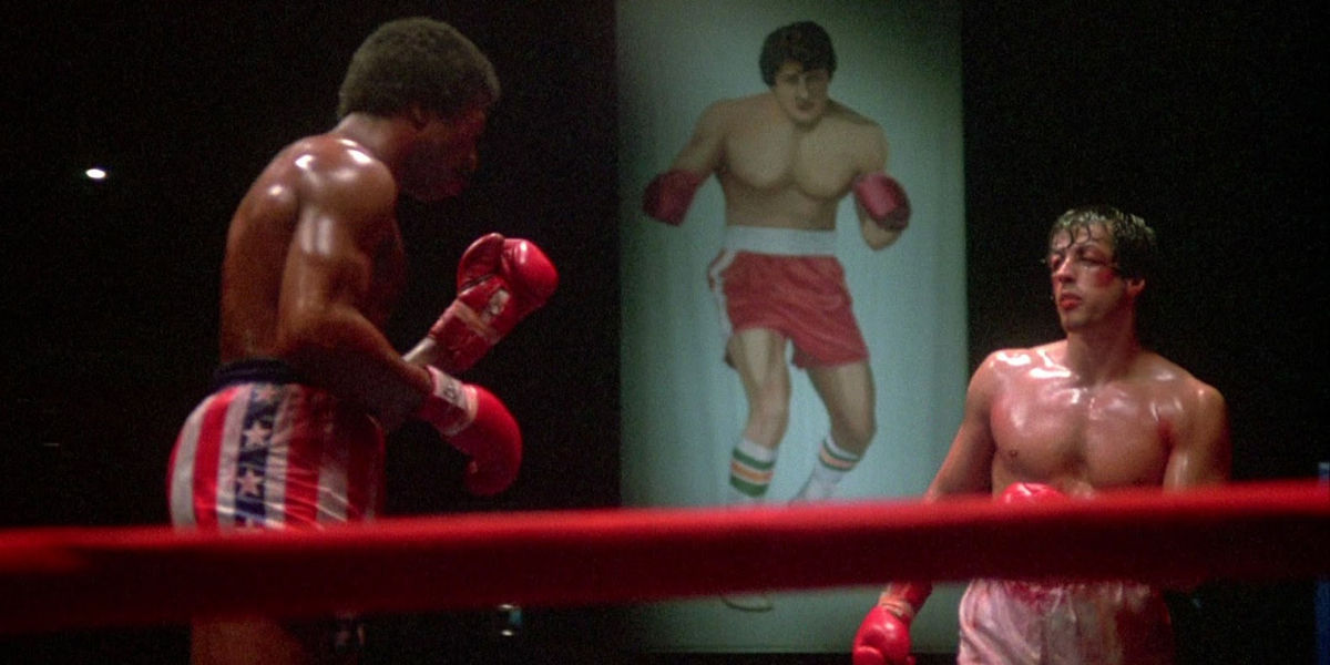 Rocky vs Apollot mantienen una dura pelea en el cuadrilátero
