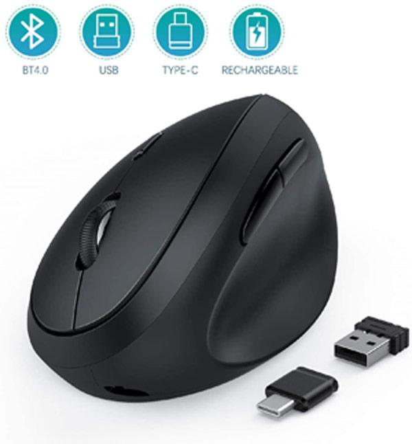 jelly-comb-wireless-vertical-mouse es un ratón inalámbrico de calidad a buen precio