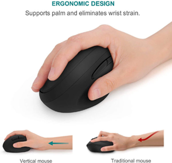El mouse Jelly Comb Vertical posee un diseño ergonómico que favorece el bienestar de la postura del brazo